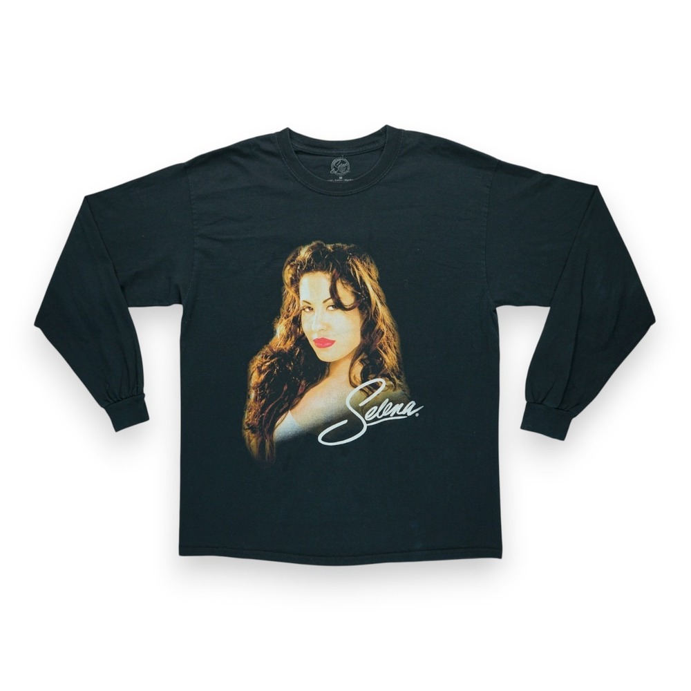 SELENA‎ QUINTANILLA-OFFICIAL MERCH SIZE MEDIUM BLACK LONG SLEEVE CREWNECK